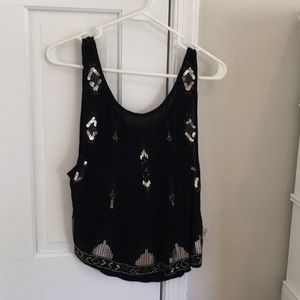 Free People black embellished top